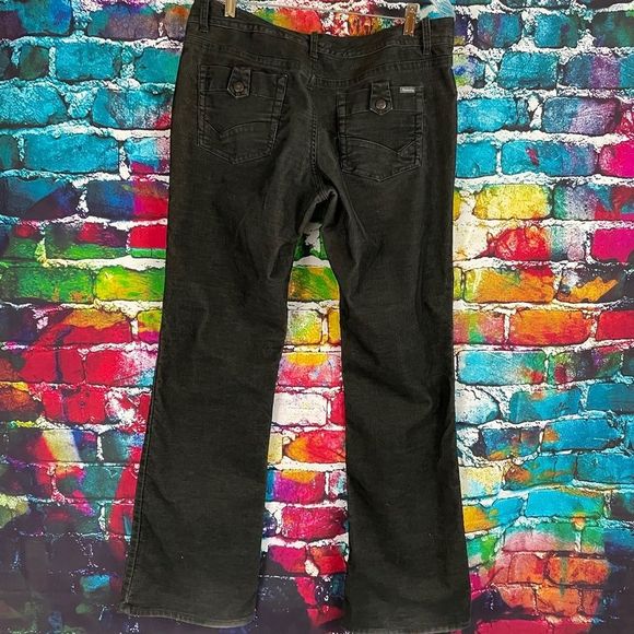 UNIONBAY Jeans Vintage 9s Y2k Low Rise Black Corduroy Boot Cut